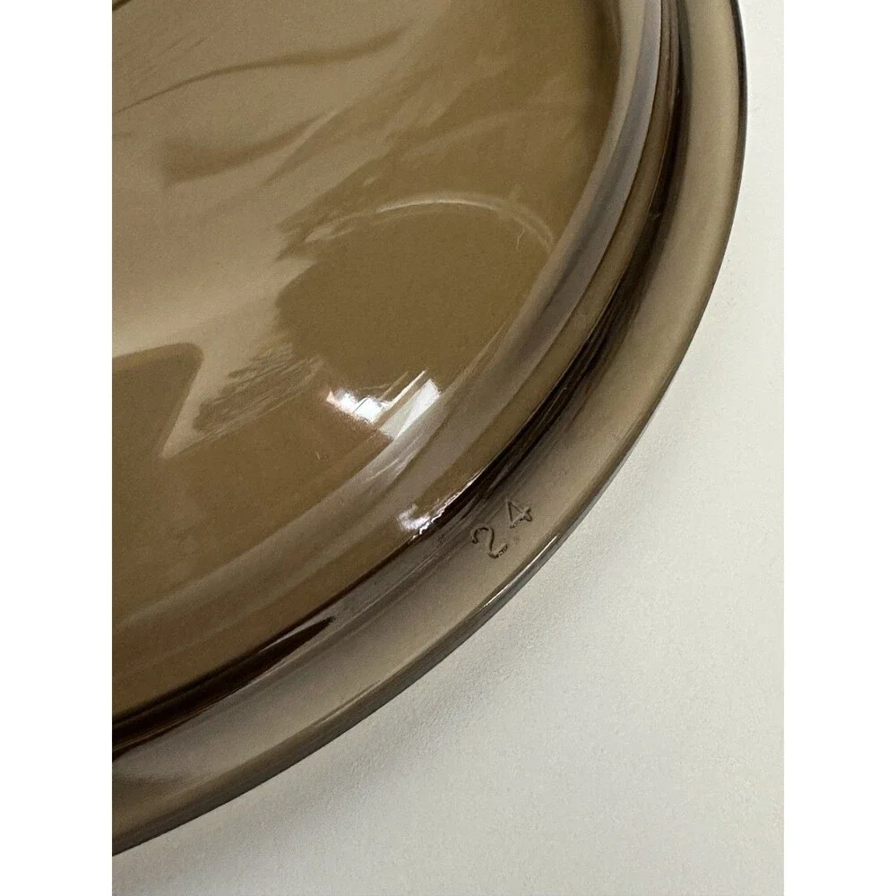 Pyrex Visions Amber Glass Lid V-15-C Replacement Cookware Cover 7” Brown